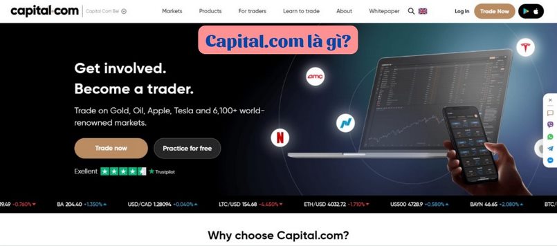 Capital là 1 sàn giao dịch online tập trung vào những công cụ phái sinh tài chính